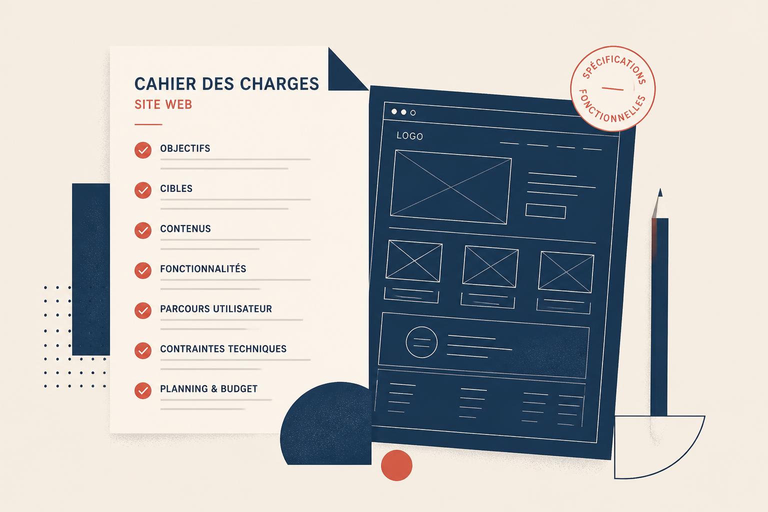 Cahier des charges site internet : le modèle complet à remplir en 2026 (exemple + checklist)
