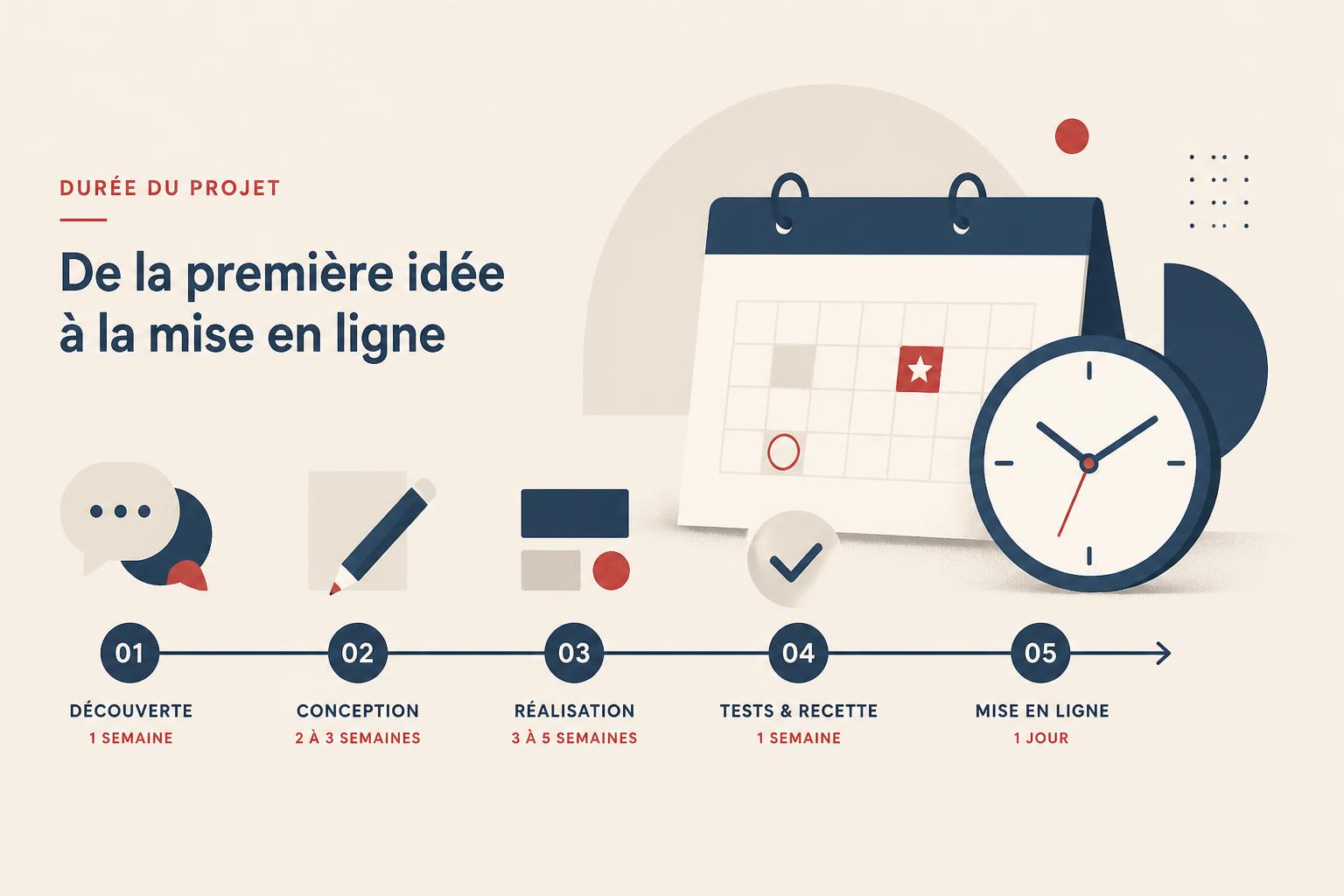 Combien de temps faut-il pour créer un site internet en 2026 ? Délais réels par type de projet