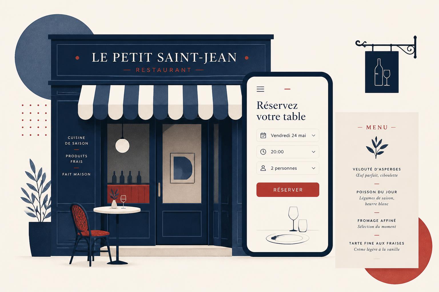Site internet pour restaurant en 2026 : réservations, menu en ligne et visibilité locale